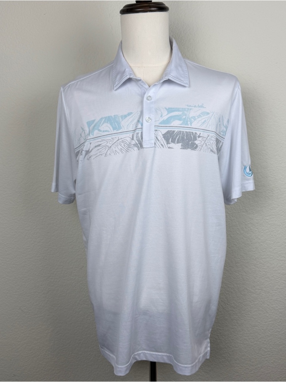 TravisMathew Friendly Isle Golf Polo Mens Large / White - Picture 2 of 8